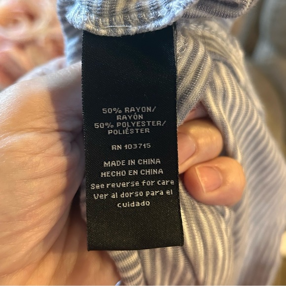 zac & Rachel women's extra large horizontal stripe button front top cardigan - Picture 8 of 10